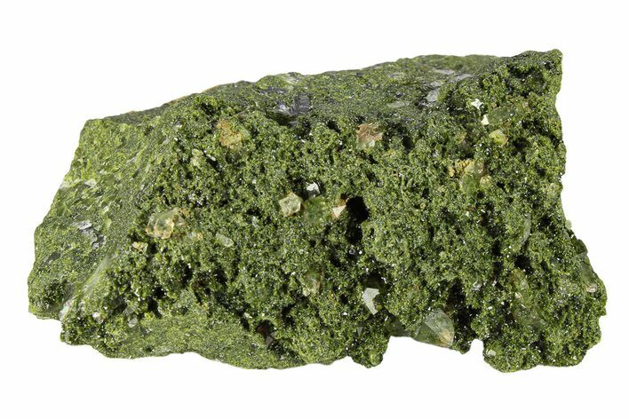 Sparkling Dark Green Epidote Crystals with Quartz - Turkey #301744